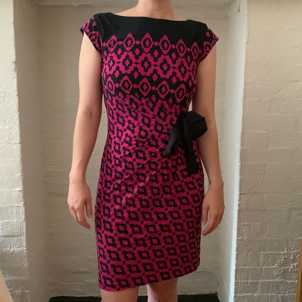 Just…Taylor Ruched Bow Detail Waist Dress